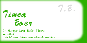 timea boer business card